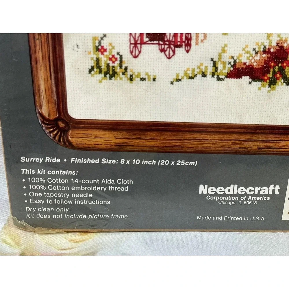 Wonder Art Cross Stitch Needlecraft 8x10 inch Picture Kit SURREY RIDE Scenery